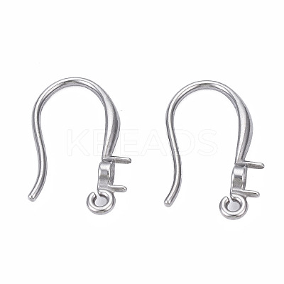 316 Surgical Stainless Steel Hook with Rhinestone Settings and Horizontal Loop STAS-N092-134P-1