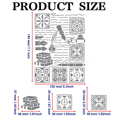 Stainless Steel Metal Stencils DIY-WH0289-058-1
