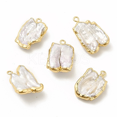 Baroque Natural Keshi Pearl Pendants PEAR-P004-16KCG-1