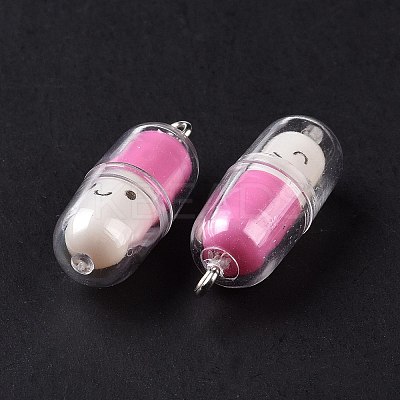 Translucent Plastic Pendants KY-L006-29G-1