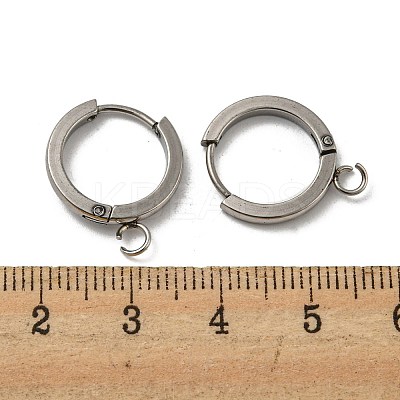 Tarnish Resistant 201 Stainless Steel Huggie Hoop Earrings Findings STAS-A167-01G-P-1