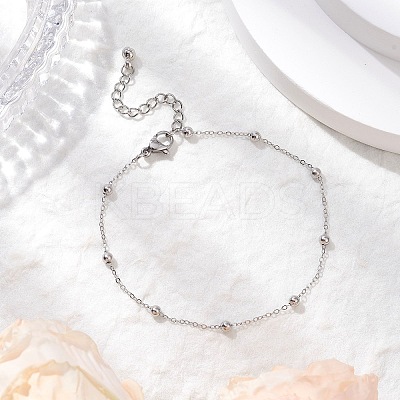 304 Stainless Steel Cable Chains Bracelets BJEW-JB11499-02-1