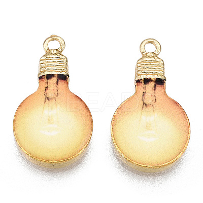 Printed Alloy Enamel Pendants ENAM-N056-178-09-1