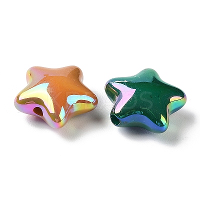 UV Plated Acrylic Beads X-SACR-G034-01-1