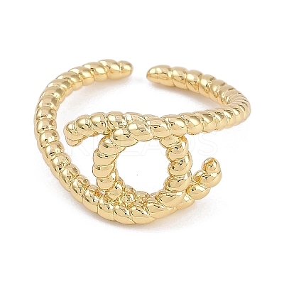 Brass Cuff Rings RJEW-U030-02G-02-1