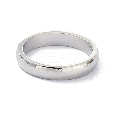 Non-Tarnish 4mm Polished Plain Dome Finger Ring for Girl Women RJEW-C012-06A-P-1