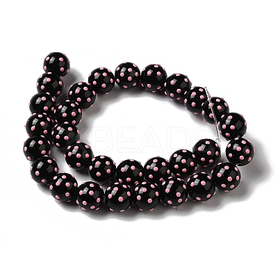 Baking Paint Glass Beads Strands LAMP-K037-10-1