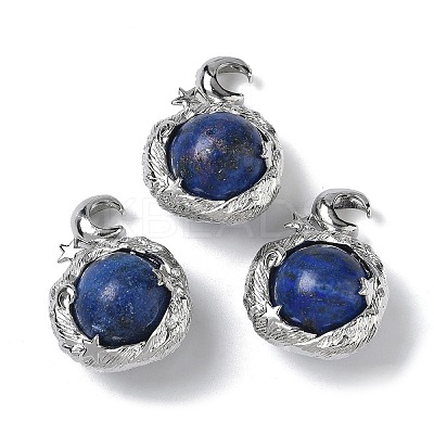 Dyed Natural Lapis Lazuli Pendants G-A298-02P-09-1