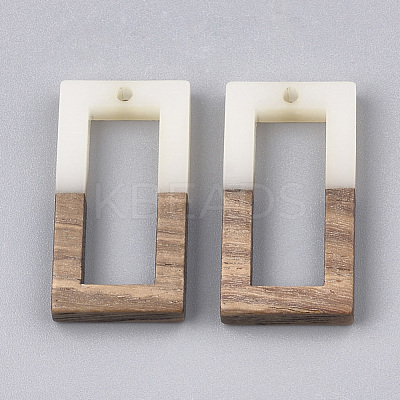 Resin & Walnut Wood Pendants RESI-S358-10C-1