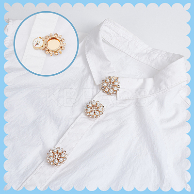 4Pcs Alloy Rhinestone Cufflinks HJEW-NB00216-1