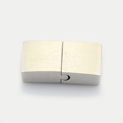 Tarnish Resistant Rectangle 304 Stainless Steel Matte Magnetic Bracelet Clasps STAS-I011-04A-1