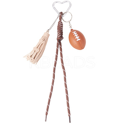 1Pc Cotton Braided Pendant Decorations AJEW-TA0002-56C-1