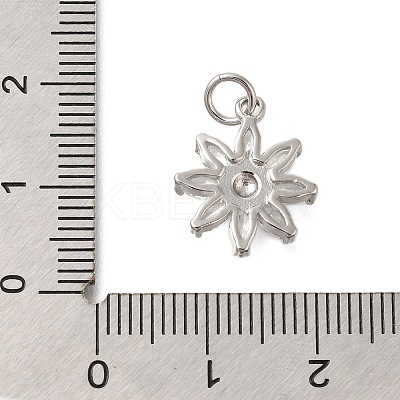 Rack Plating Brass Micro Pave Cubic Zirconia Pendants KK-I716-01P-01-1