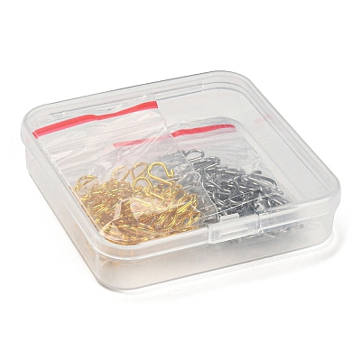 60Pcs 2 Colors 304 Stainless Steel Hook Clasps STAS-UN0050-71-1