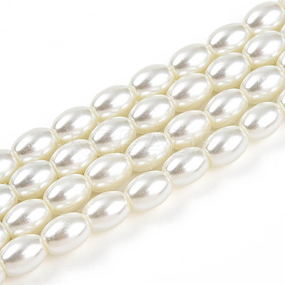Baking Paint Pearlized Glass Pearl Bead Strands X-HY-T002-01A-02-1