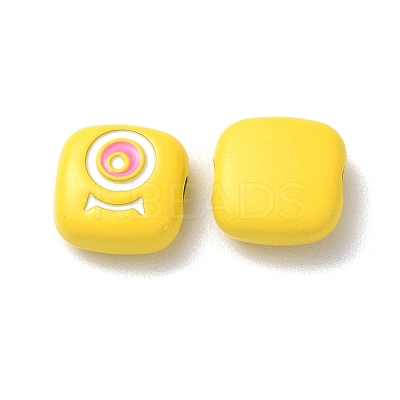Spray Painted Alloy Enamel Beads PALLOY-M215-15G-1