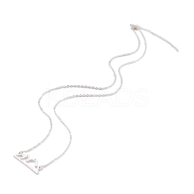 304 Stainless Steel Alps Pendant Necklaces NJEW-Z001-01S-1