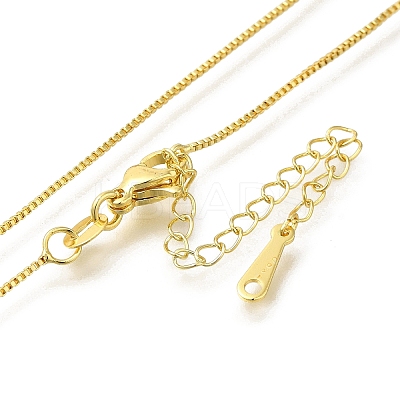 Brass Box Chain Necklaces for Women NJEW-M045-02G-1
