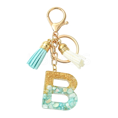 Transparent Epoxy Resin Pendant Keychains KEYC-FS00022-02-1