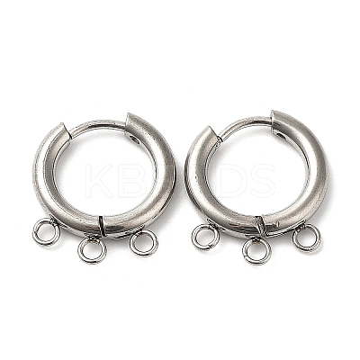 Tarnish Resistant 304 Stainless Steel Huggie Hoop Earring Findings STAS-M320-01P-1