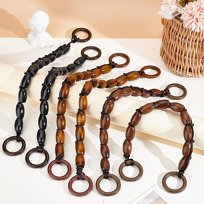 6Pcs Wood Rice Beaded Bag Handles HJEW-PH02166-1
