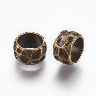 Rondelle Tibetan Style Alloy Beads MLF10982Y-NF-1