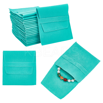 Velvet Jewelry Flap Pouches ABAG-WH0038-43C-1