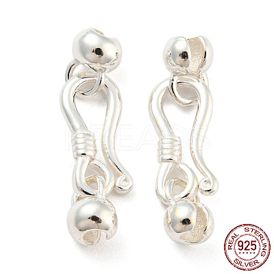 925 Sterling Silver S-Hook Clasps STER-Q191-07A-S-1