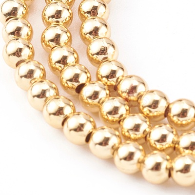 Round Brass Beaded Stretch Bracelets BJEW-JB05983-1