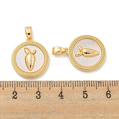 Natural White Shell Pendants KK-A214-19G-1