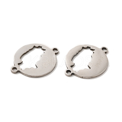Tarnish Resistant 201 Stainless Steel Connector Charms STAS-K251-007S-1