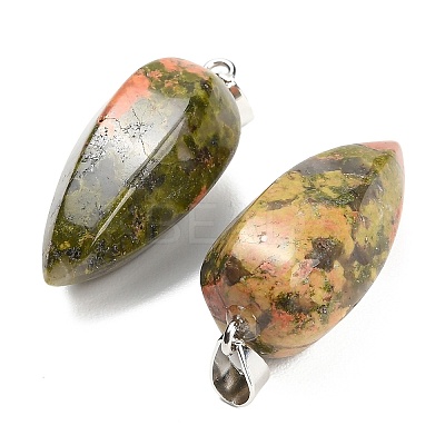 Natural Unakite Pendants GG-K002-16K-1