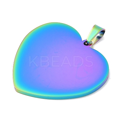 Ion Plating(IP) 304 Stainless Steel Stamping Blank Tag Pendants LS-STAS-I311-04B-RC-1