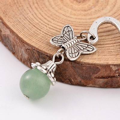 Antique Silver Plated Alloy Butterfly Bookmarks AJEW-JK00102-1