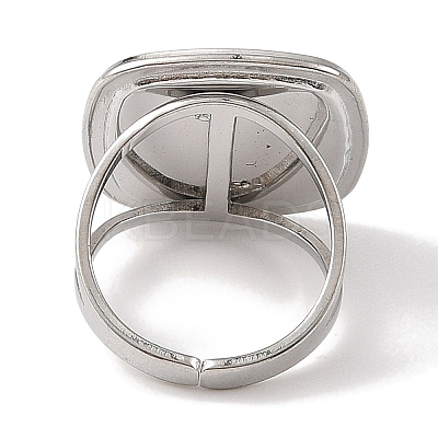 304 Stainless Steel Enamel Open Cuff Rings for Women RJEW-F166-23P-02-1