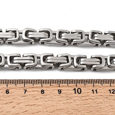 Non-Tarnish 201 Stainless Steel Byzantine Chain Necklaces LS-NJEW-V0292-07-1