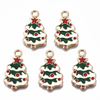 Rack Plating Alloy Enamel Pendants ENAM-Q443-025-RS-1
