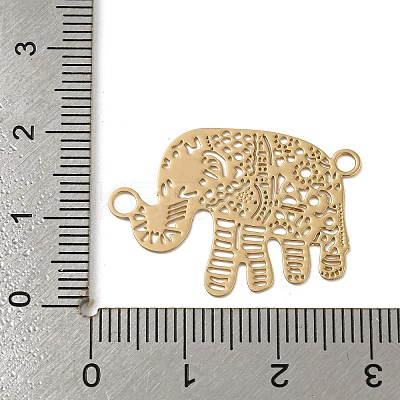 Rack Plating Brass Filigree Connector Charms KKC-D001-01KCG-1