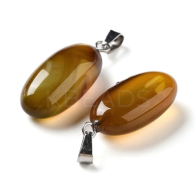 Natural Agate Dyed Pendants G-Q016-03J-1