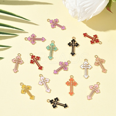 50Pcs Alloy Enamel Pendants ENAM-YW0006-50-1