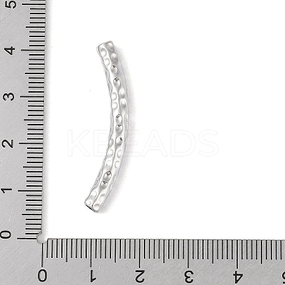304 Stainless Steel Curved Tube Beads STAS-M071-03A-P-1
