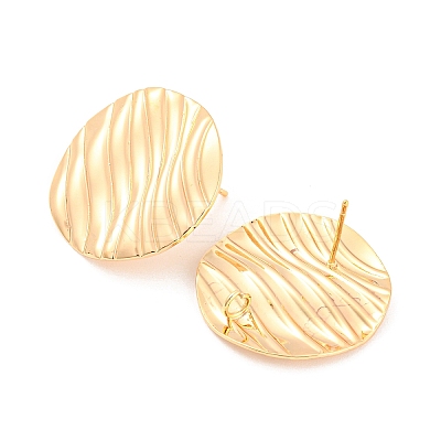Rack Plating Brass Stud Earring Findings KK-M261-47G-1