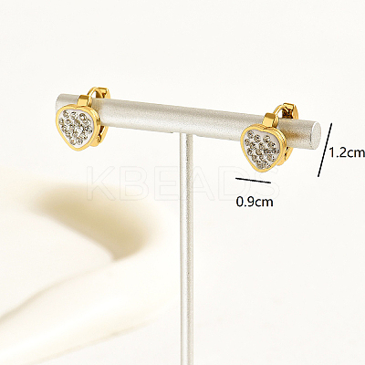 Elegant Vintage Style Heart 201 Stainless Steel Hoop Earrings FS6217-1