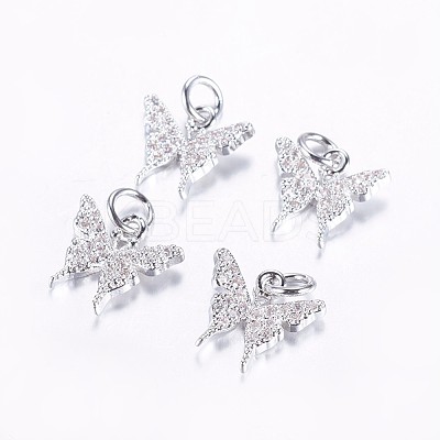 Long-Lasting Plated Brass Micro Pave Cubic Zirconia Charms ZIRC-F069-32-1