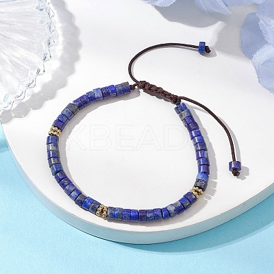 Natural Lapis Lazuli Braided Bead Bracelets BJEW-JB11114-02-1
