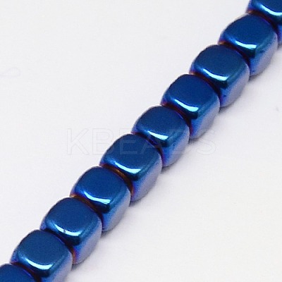 Electroplate Non-magnetic Synthetic Hematite Beads Strands G-J172-3x3mm-M-1