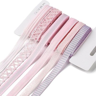 18 Yards 6 Styles Polyester Ribbon SRIB-Q022-D06-1