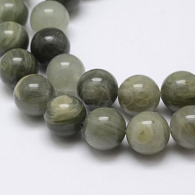 Natural Green Rutilated Quartz Beads Strands X-G-P325-03-8mm-1