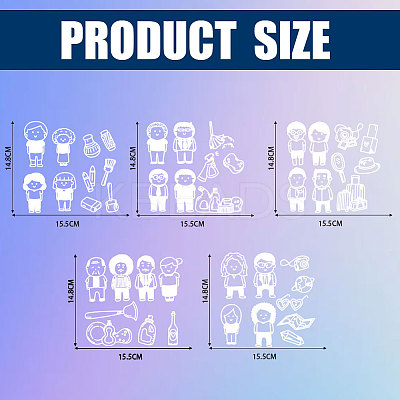 Plastic Reflective Vinyl Car Stickers STIC-WH0036-012-1