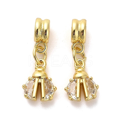 Rack Plating Brass Micro Pave Cubic Zirconia Charms KK-S398-11A-1